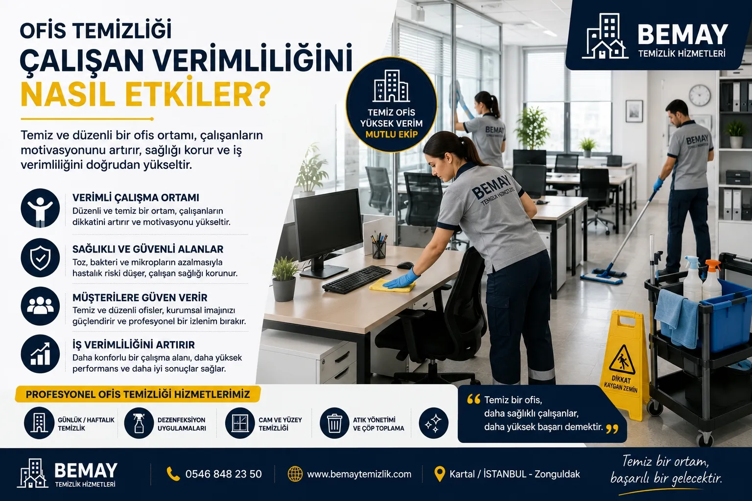 Ofis Temizliği Çalışan Verimliliğini Nasıl Etkiler?